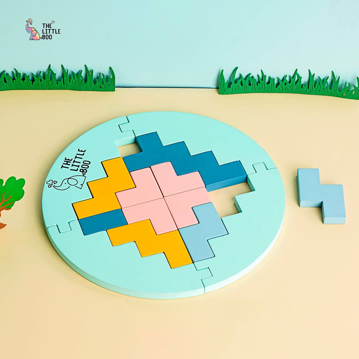 Wooden Circular Tangram/ Tetris Game - Tinycubs - 