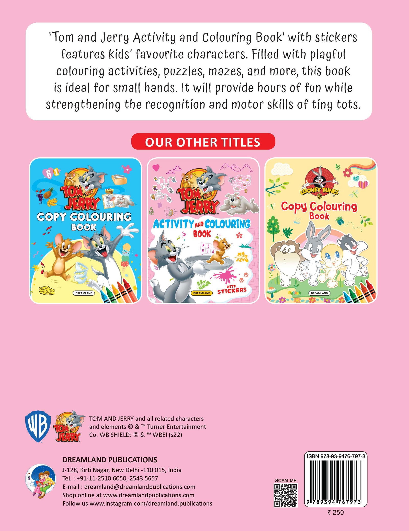 Tom and Jerry Activity and Colouring Book - Tinycubs - 