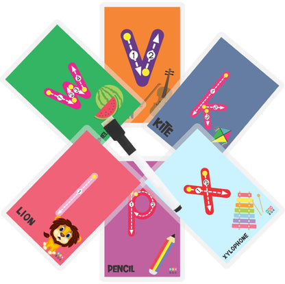 Lowercase abc rewritable Flashcards / Tracing mats - Tinycubs - 