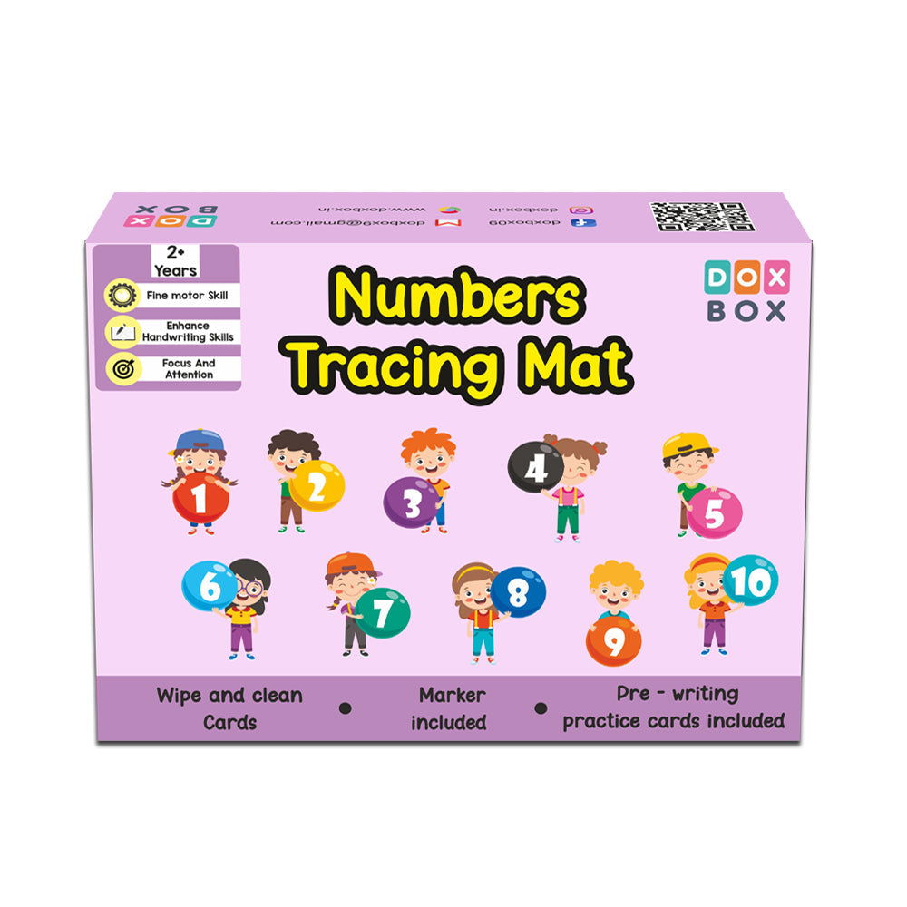 Numbers rewritable Flashcards / Tracing mats - Tinycubs - 