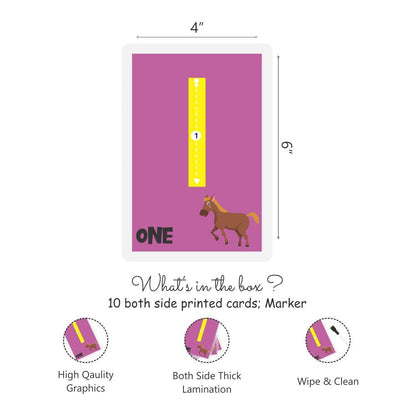 Numbers rewritable Flashcards / Tracing mats - Tinycubs - 