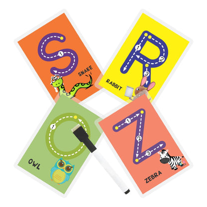 Uppercase ABC rewritable Flashcards / Tracing mats - Tinycubs - 