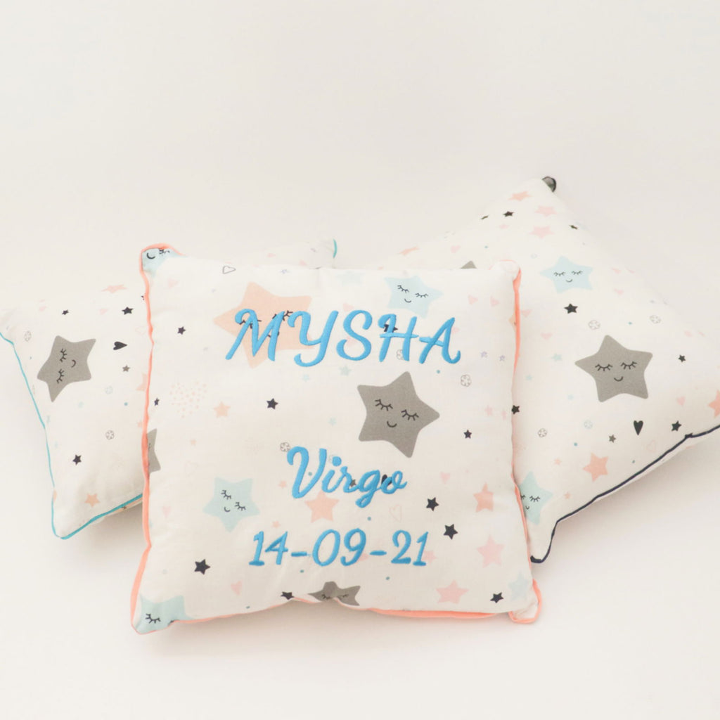 Twinkly Stars- Birth Stats Pillow - Tinycubs - 