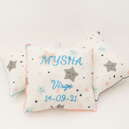 Twinkly Stars- Birth Stats Pillow - Tinycubs - 