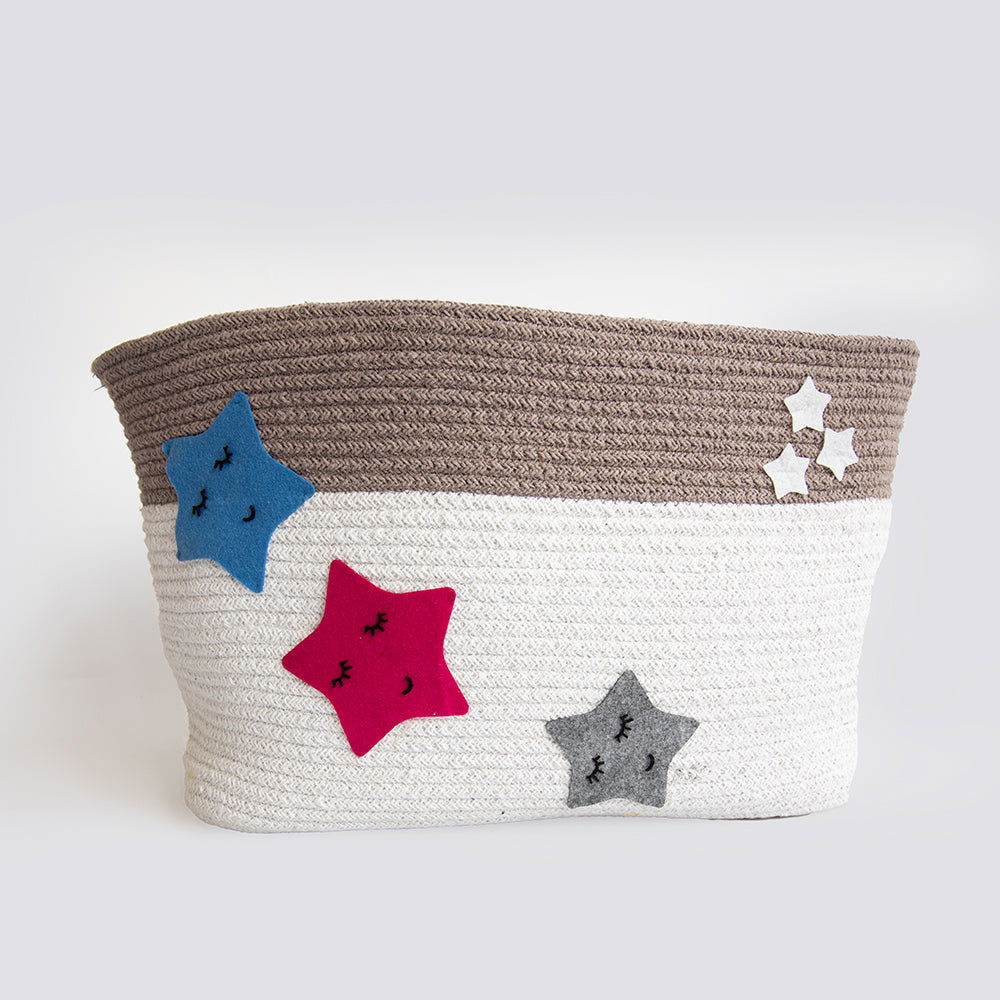 Twinkly Stars- Cotton Rope Basket - Tinycubs - 