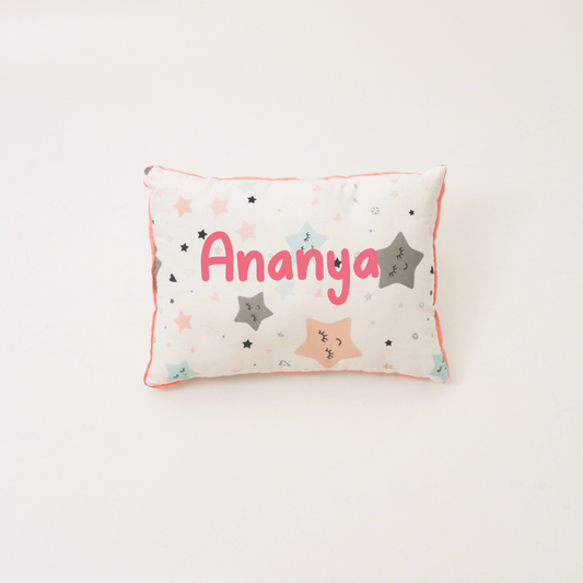 Twinkly Stars- Throw Cushion (Peach) - Tinycubs - 