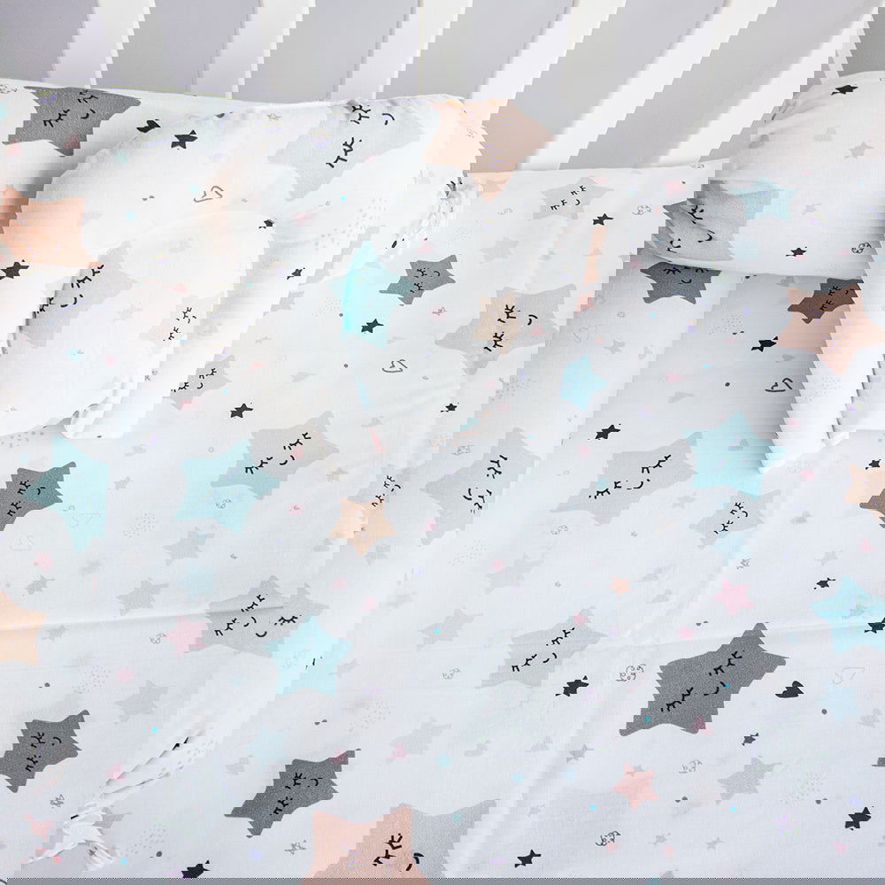 Twinkly Stars - Cot Bedsheet Set (Fitted) - Tinycubs - 