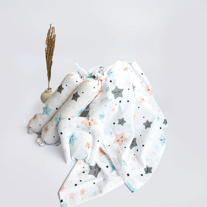 Twinkly Stars - Cot Bedsheet Set (Fitted) - Tinycubs - 