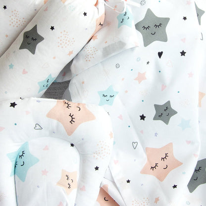 Twinkly Stars - Cot Bedsheet Set (Fitted) - Tinycubs - 