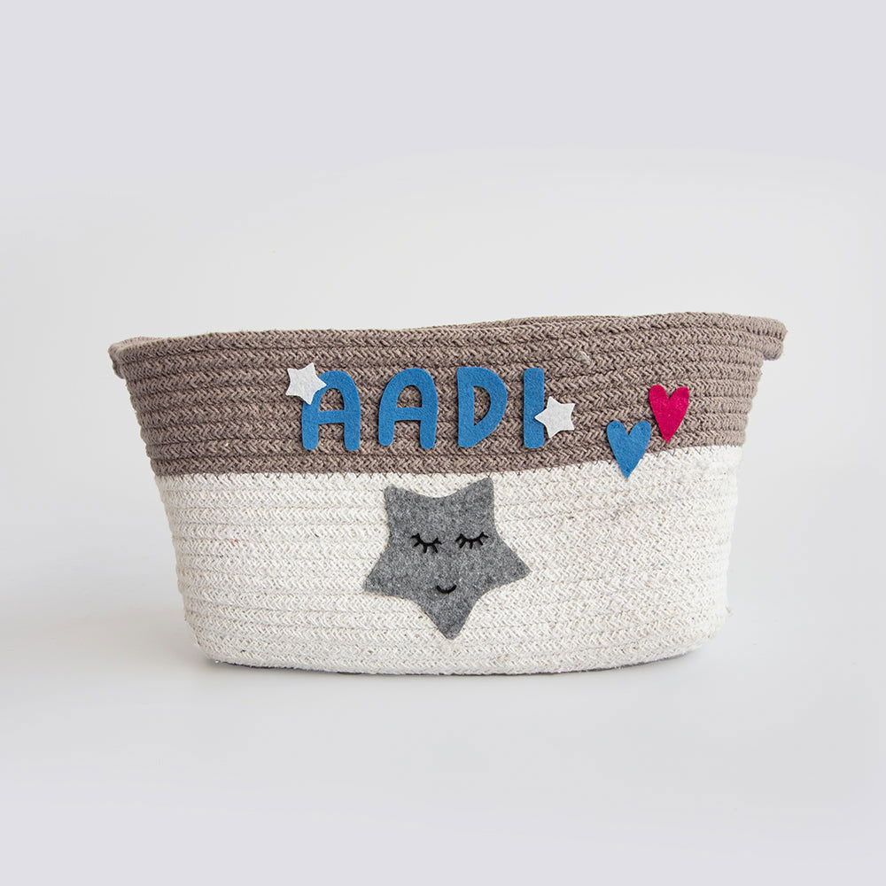 Twinkly Stars - Cotton Rope Baskets (Set Of 2) - Tinycubs - 