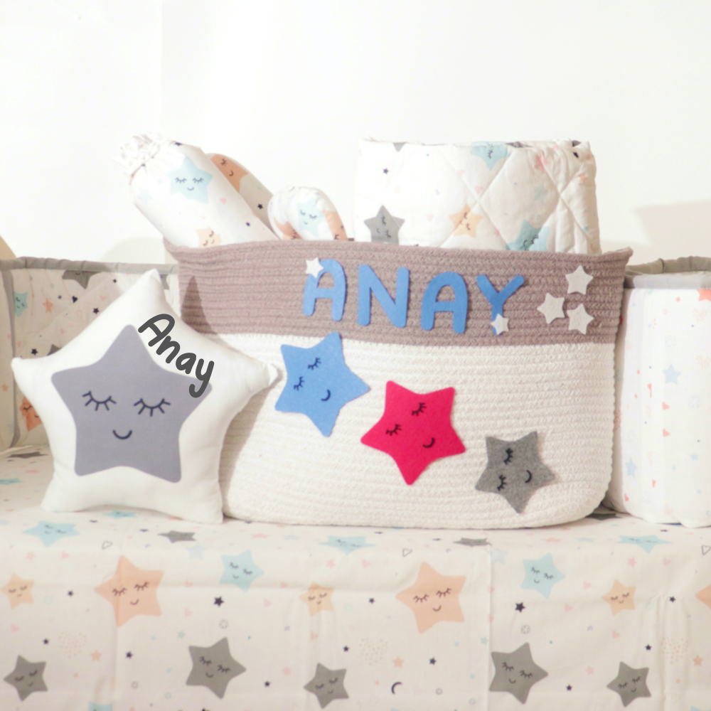 Twinkly Stars - Organic Cot Bedding Gift Set - Tinycubs - 