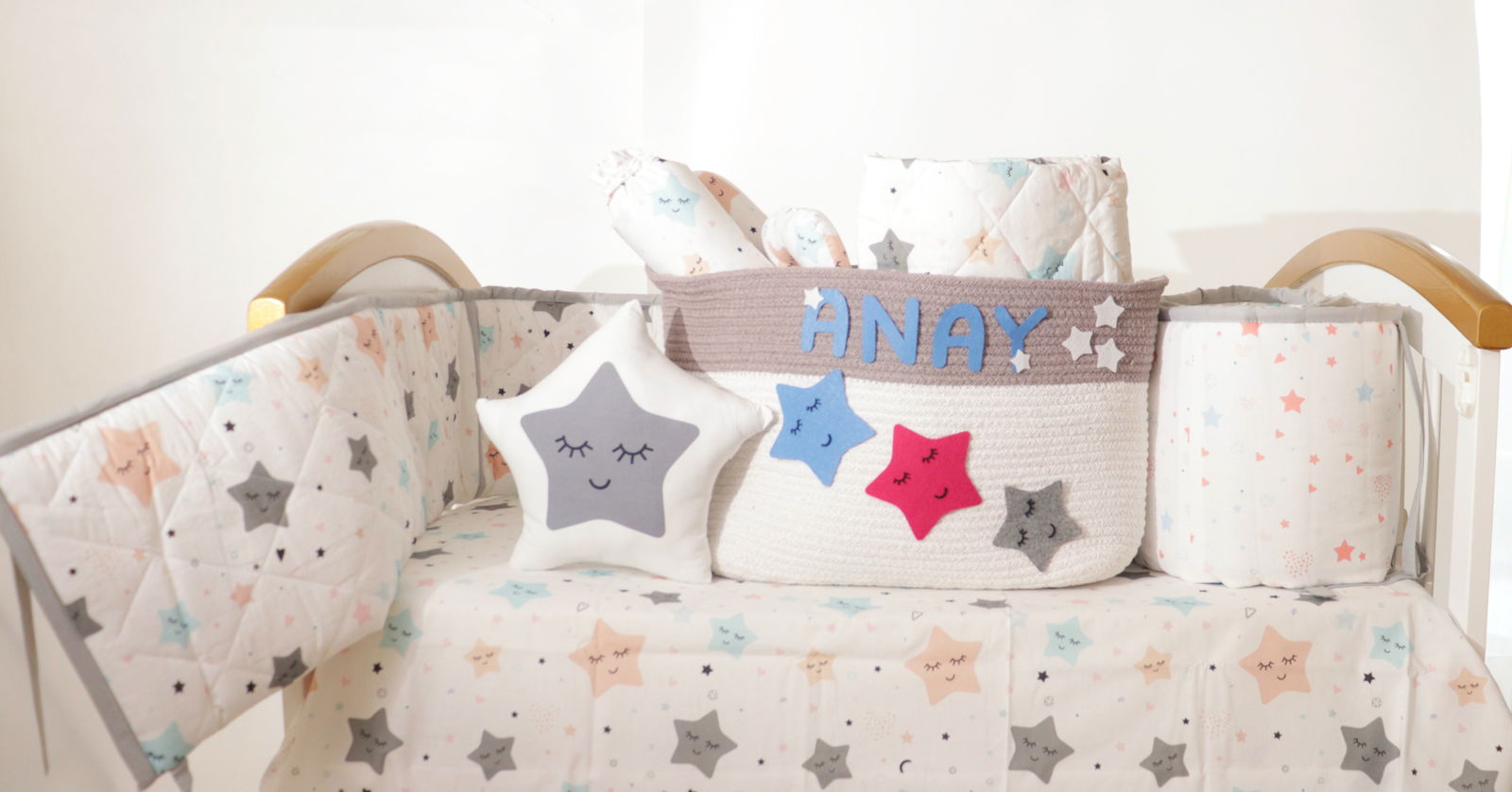 Twinkly Stars - Organic Cot Bedding Gift Set - Tinycubs - 