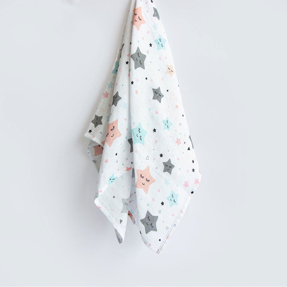 Twinkly Stars - Organic Luxury Swaddle - Tinycubs - 