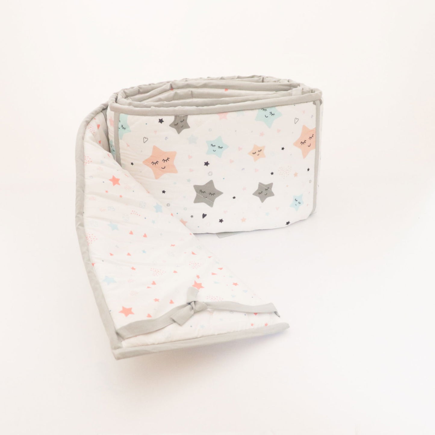 Twinkly Stars - Quilted Cot Bumper - Tinycubs - 
