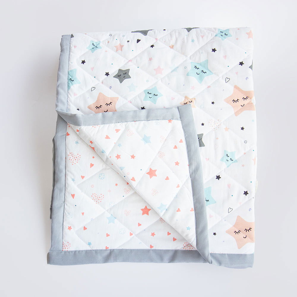 Twinkly Stars - Reversible Comfort Quilt - Tinycubs - 