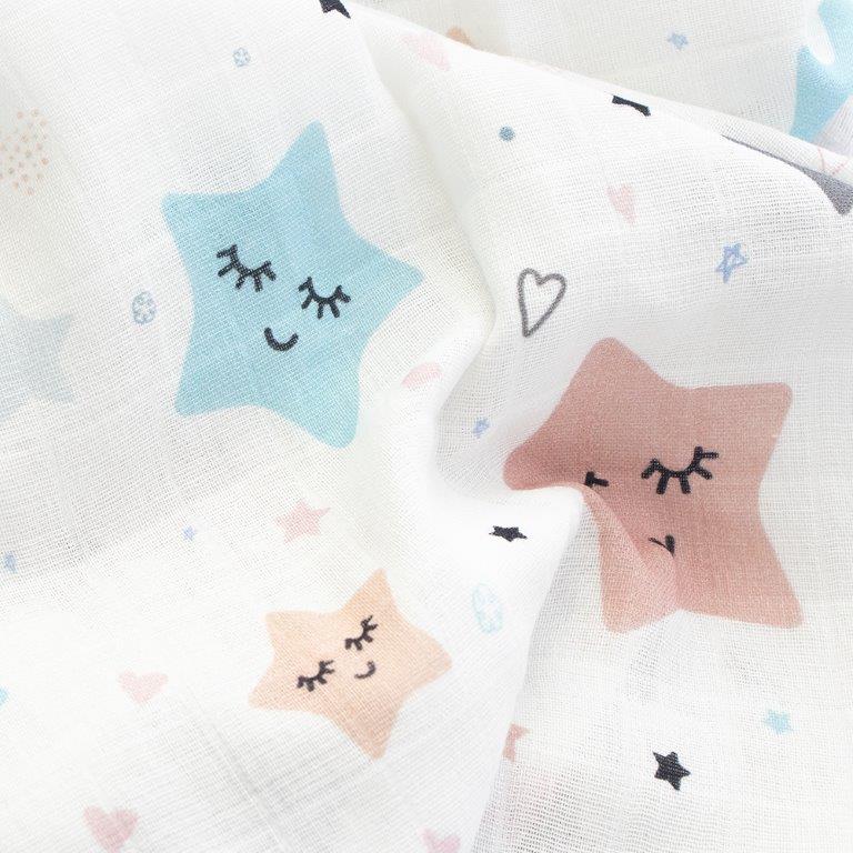 Twinkly Stars - Reversible Muslin Blanket - Tinycubs - 