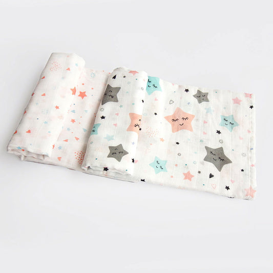 Twinkly Stars & Fairy Dust - Organic Luxury Swaddles Set - Tinycubs - 