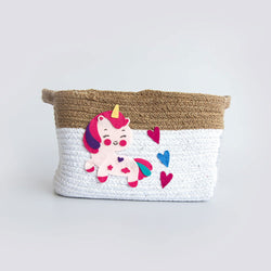 Unicorn Dreams- Cotton Rope Basket - Tinycubs - 