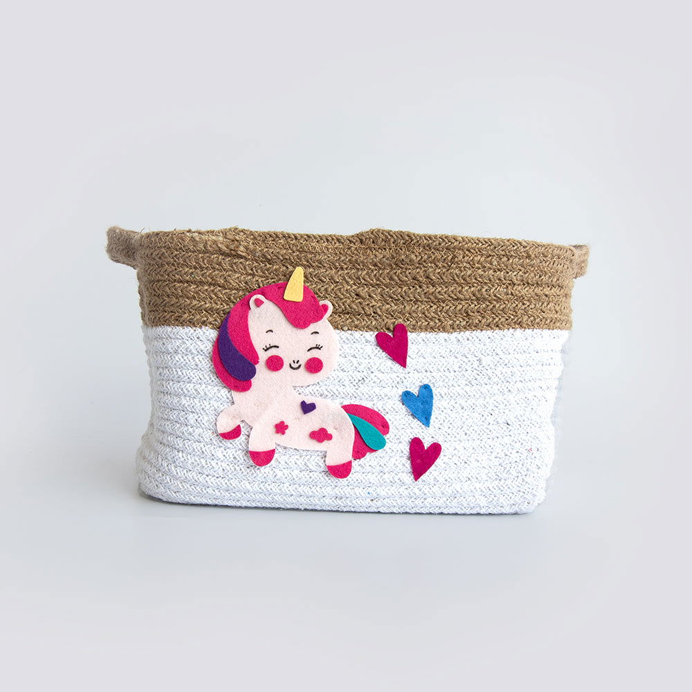 Unicorn Dreams- Cotton Rope Basket - Tinycubs - 