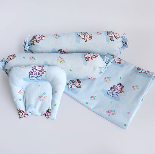 Unicorn Dreams - Cot Bedsheet Set (Fitted) - Tinycubs - 