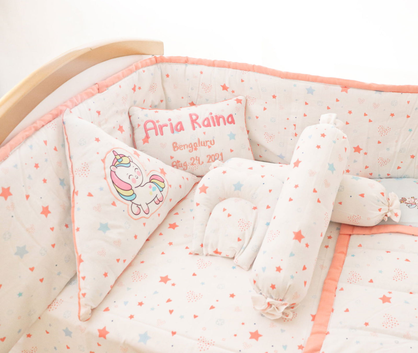 Unicorn Dreams - Quilted Cot Bumper - Tinycubs - 