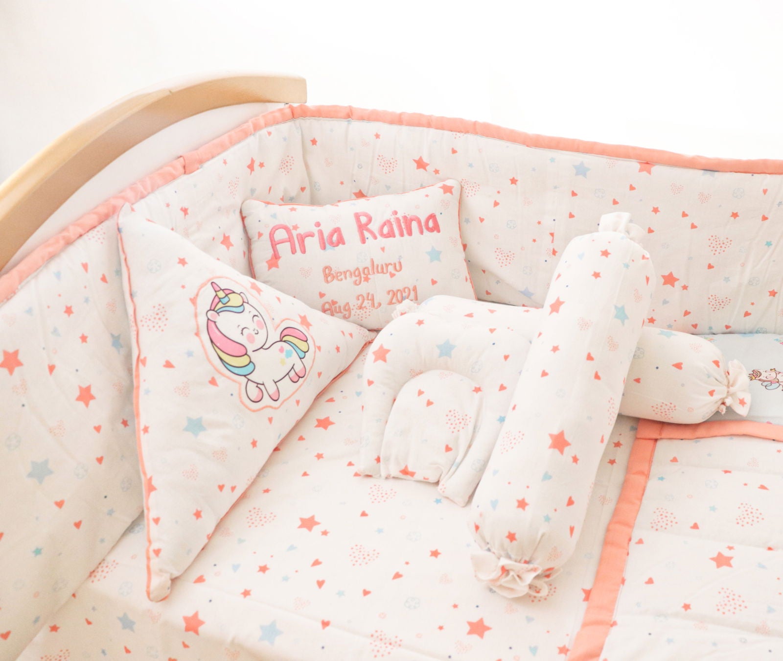 Unicorn Dreams - Quilted Cot Bumper - Tinycubs - 