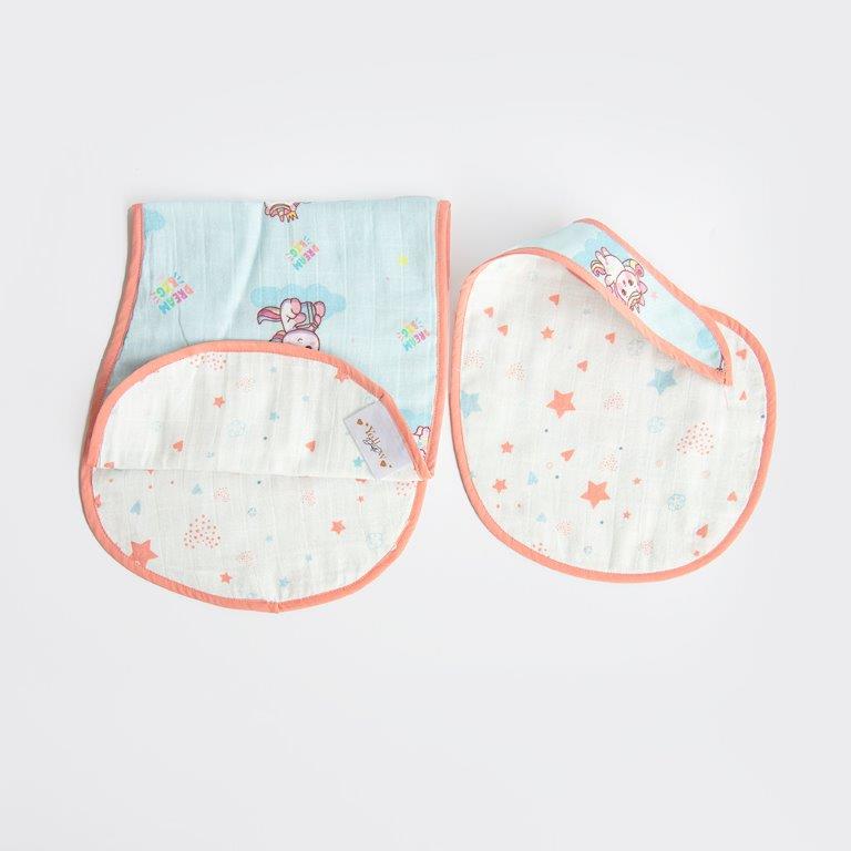Unicorn Dreams - Reversible Bib & Burpy Cloth Set - Tinycubs - 
