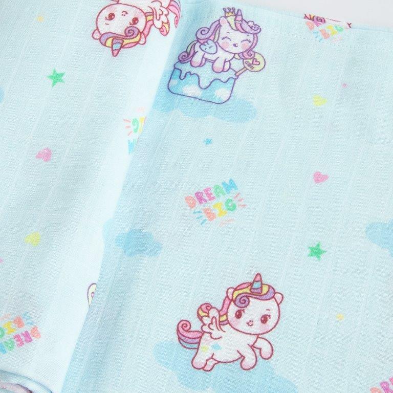 Unicorn Dreams - Reversible Bib & Burpy Cloth Set - Tinycubs - 