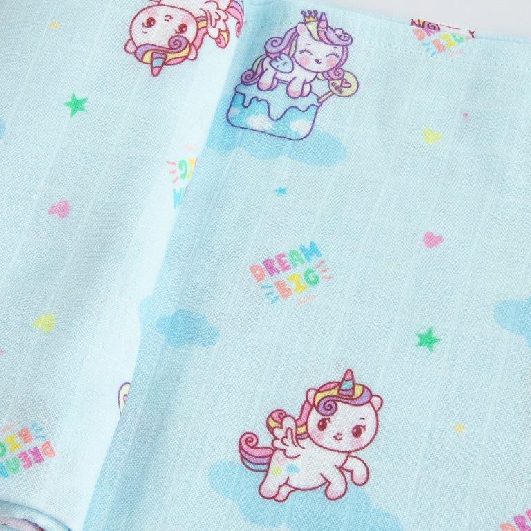 Unicorn Dreams - Reversible Muslin Blanket - Tinycubs - 