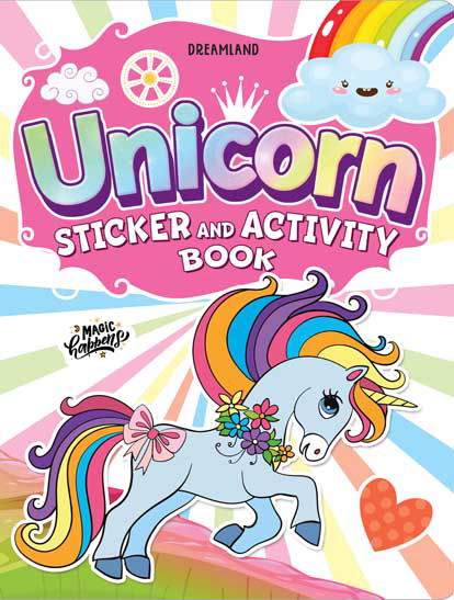 Unicorn Sticker and Activity Book for Children Age 3 - 8 Years - With Bright Stickers to Decorate - Tinycubs - 