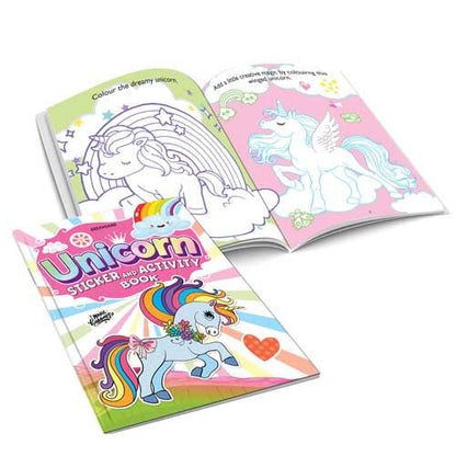 Unicorn Sticker and Activity Book for Children Age 3 - 8 Years - With Bright Stickers to Decorate - Tinycubs - 