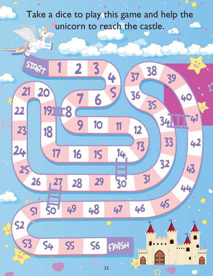 Unicorn Sticker and Activity Book for Children Age 3 - 8 Years - With Bright Stickers to Decorate - Tinycubs - 