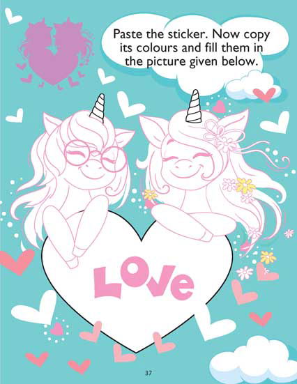 Unicorn Sticker and Activity Book for Children Age 3 - 8 Years - With Bright Stickers to Decorate - Tinycubs - 