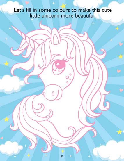 Unicorn Sticker and Activity Book for Children Age 3 - 8 Years - With Bright Stickers to Decorate - Tinycubs - 