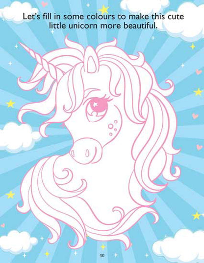 Unicorn Sticker and Activity Book for Children Age 3 - 8 Years - With Bright Stickers to Decorate - Tinycubs - 
