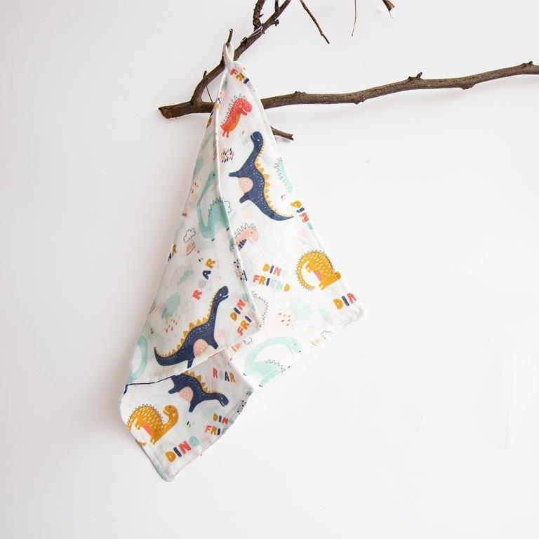 Unicorns & Dinos- Organic Muslin Wipes (Set Of 6) - Tinycubs - 