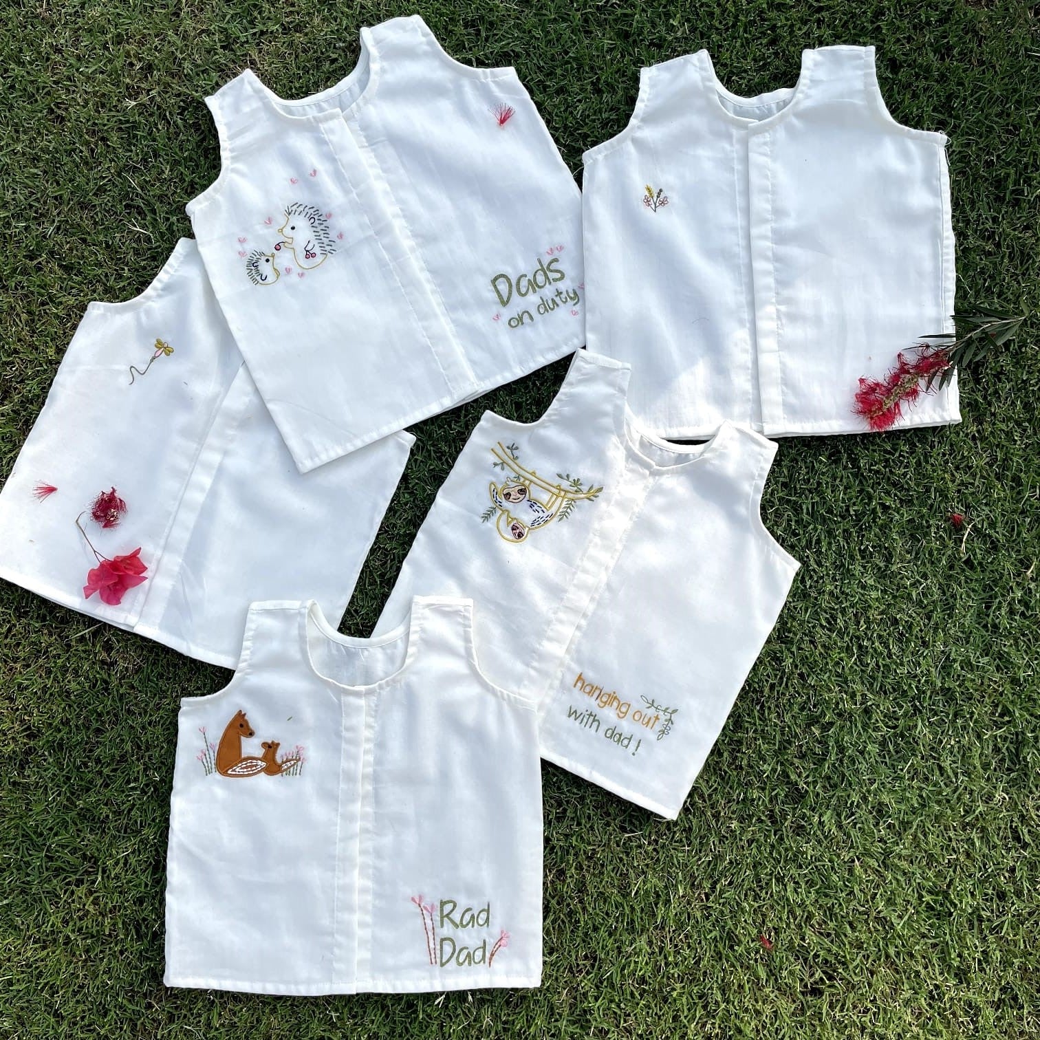Bhaakur Organic Cotton Super soft Jhablas/Vests - Set of 5 - Tinycubs - 