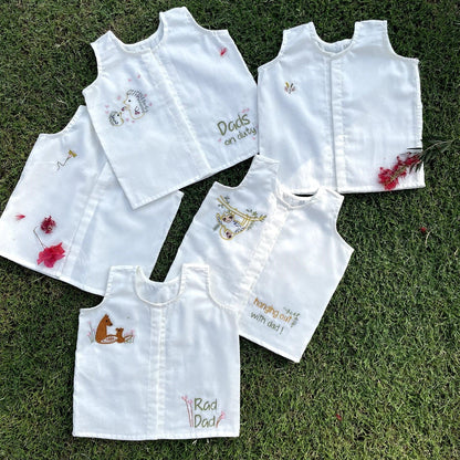 Bhaakur Organic Cotton Super soft Jhablas/Vests - Set of 5 - Tinycubs - 