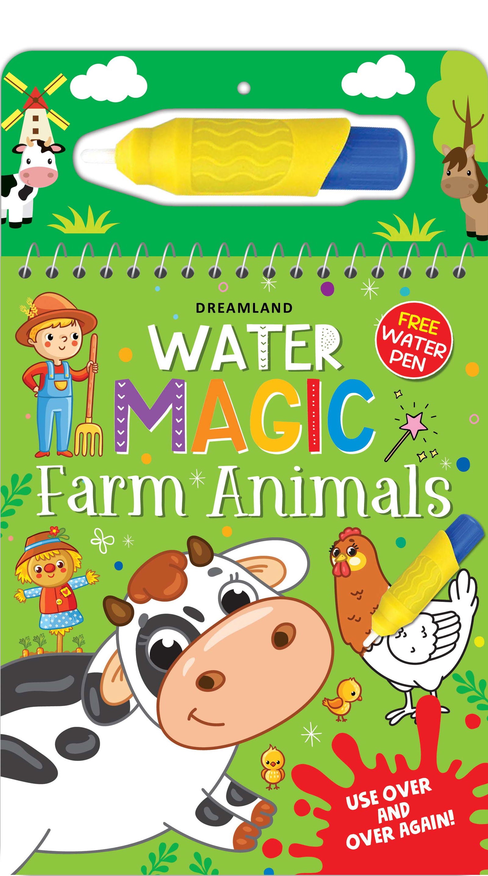 Water Magic Farm Animals- With Water Pen - Use over and over again - Tinycubs - 