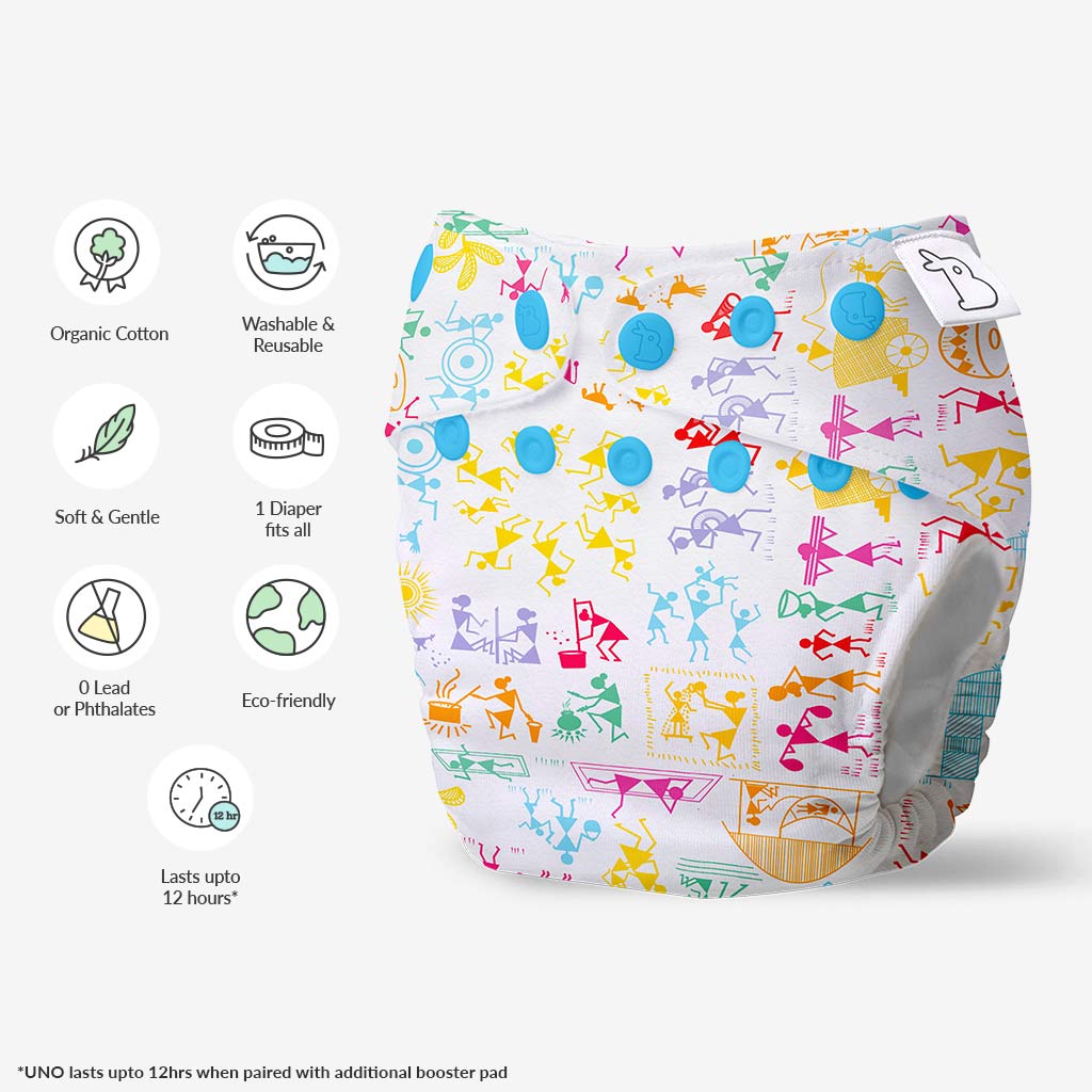 White Warli Freesize UNO - Tinycubs - 