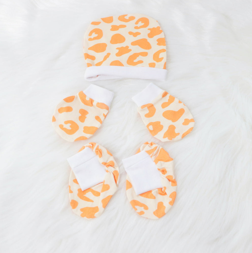 Wild & Free - Cotton Cap, Mittens & Booties Set - Tinycubs - 