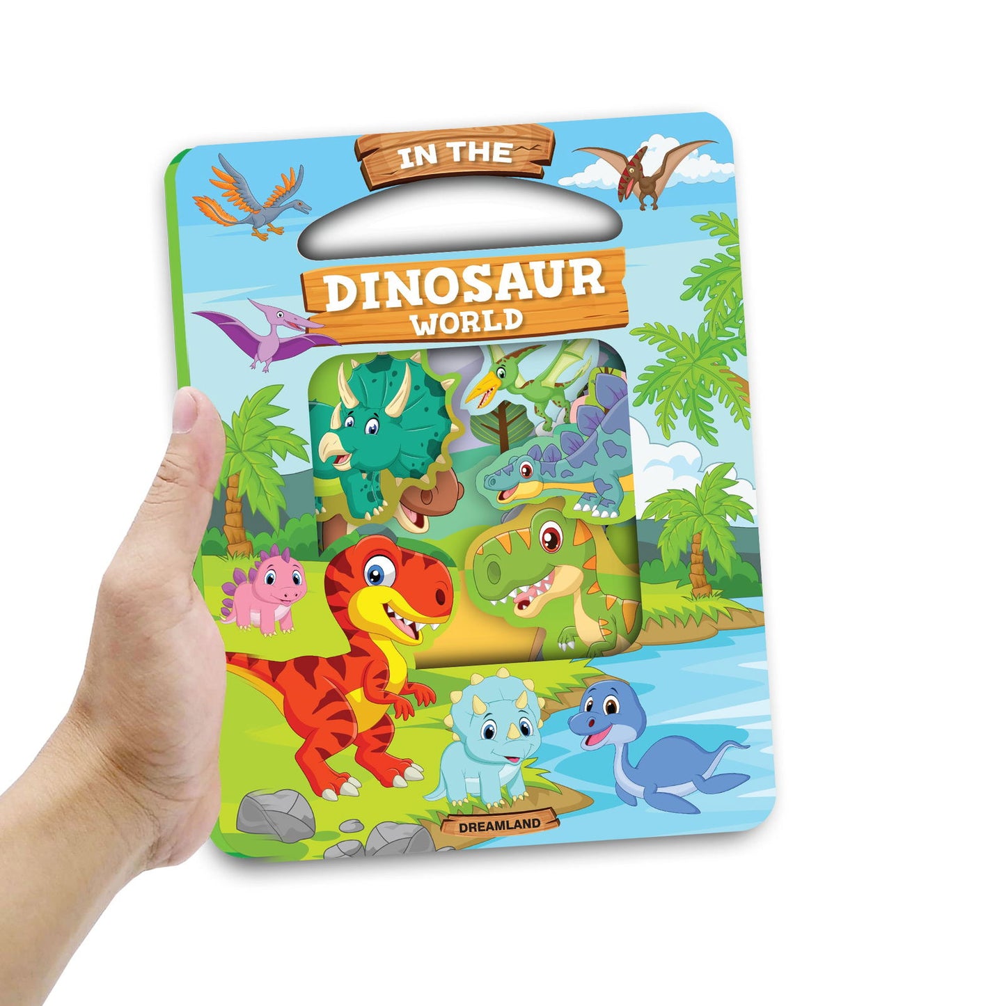 Window Cut Board Book - In the Dinosaurs world - Tinycubs - 