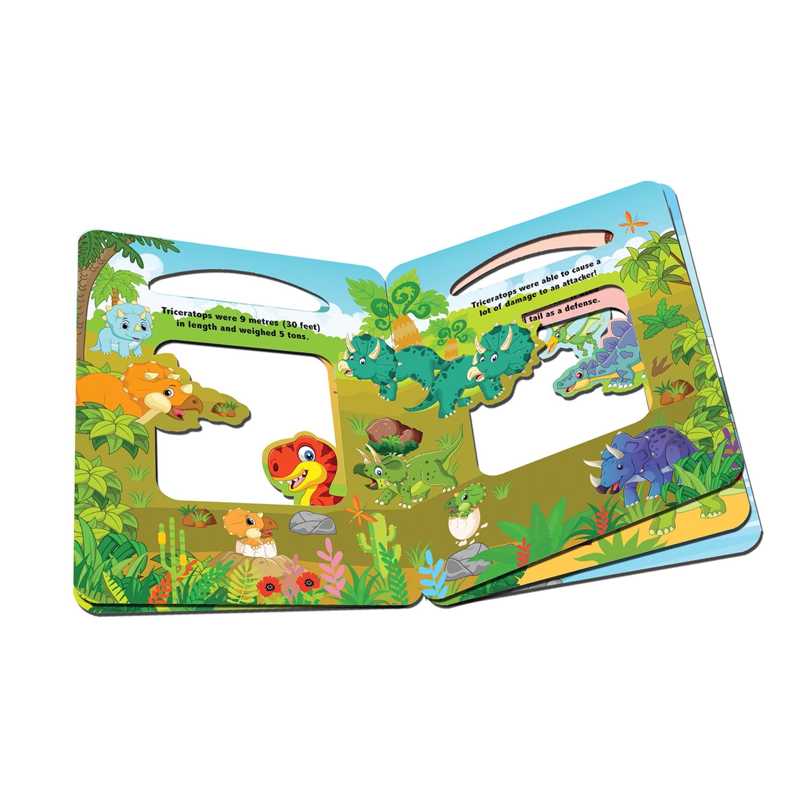Window Cut Board Book - In the Dinosaurs world - Tinycubs - 