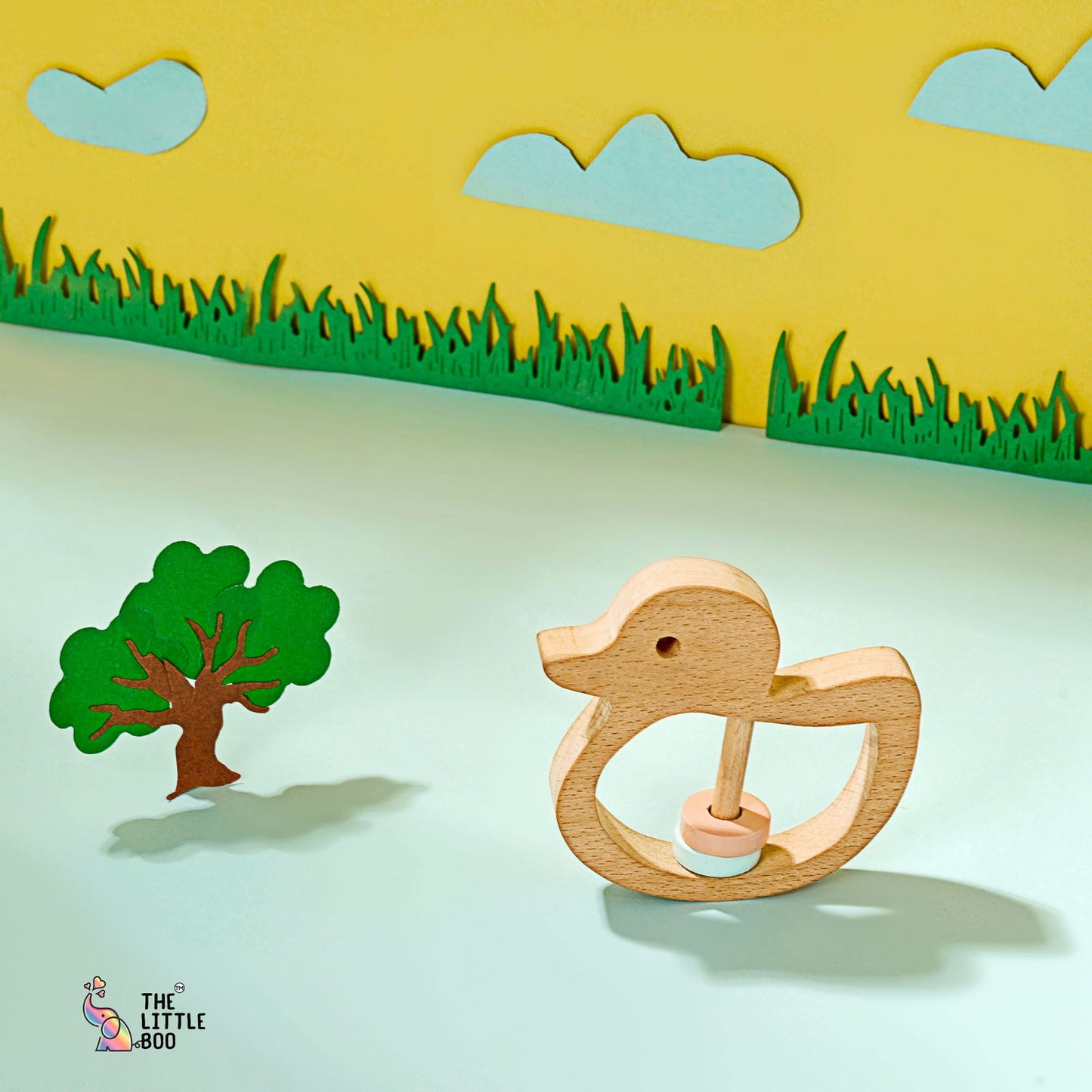 Wooden Duck Shaped Rattle - Tinycubs - 