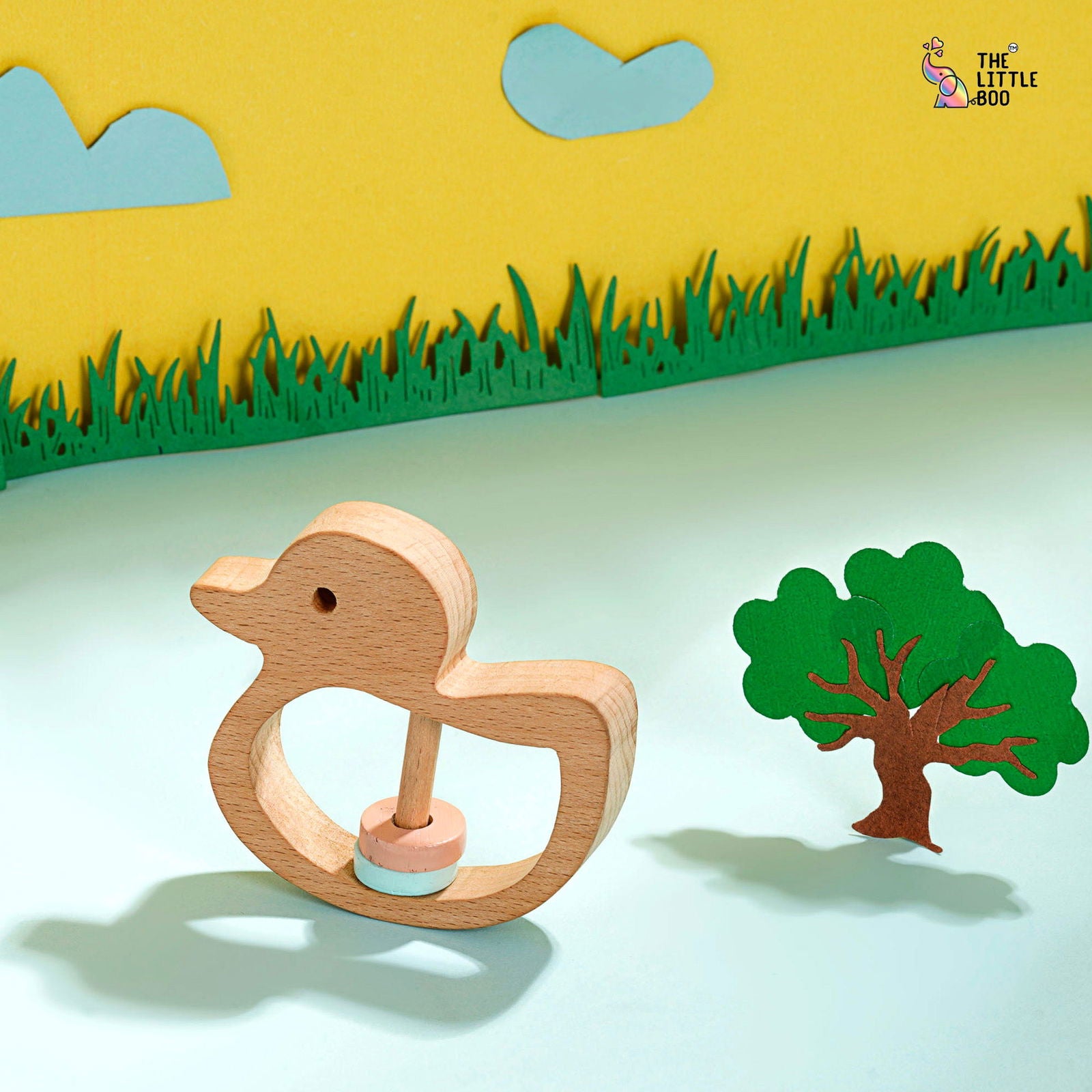 Wooden Duck Shaped Rattle - Tinycubs - 