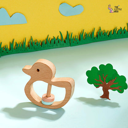 Wooden Duck Shaped Rattle - Tinycubs - 