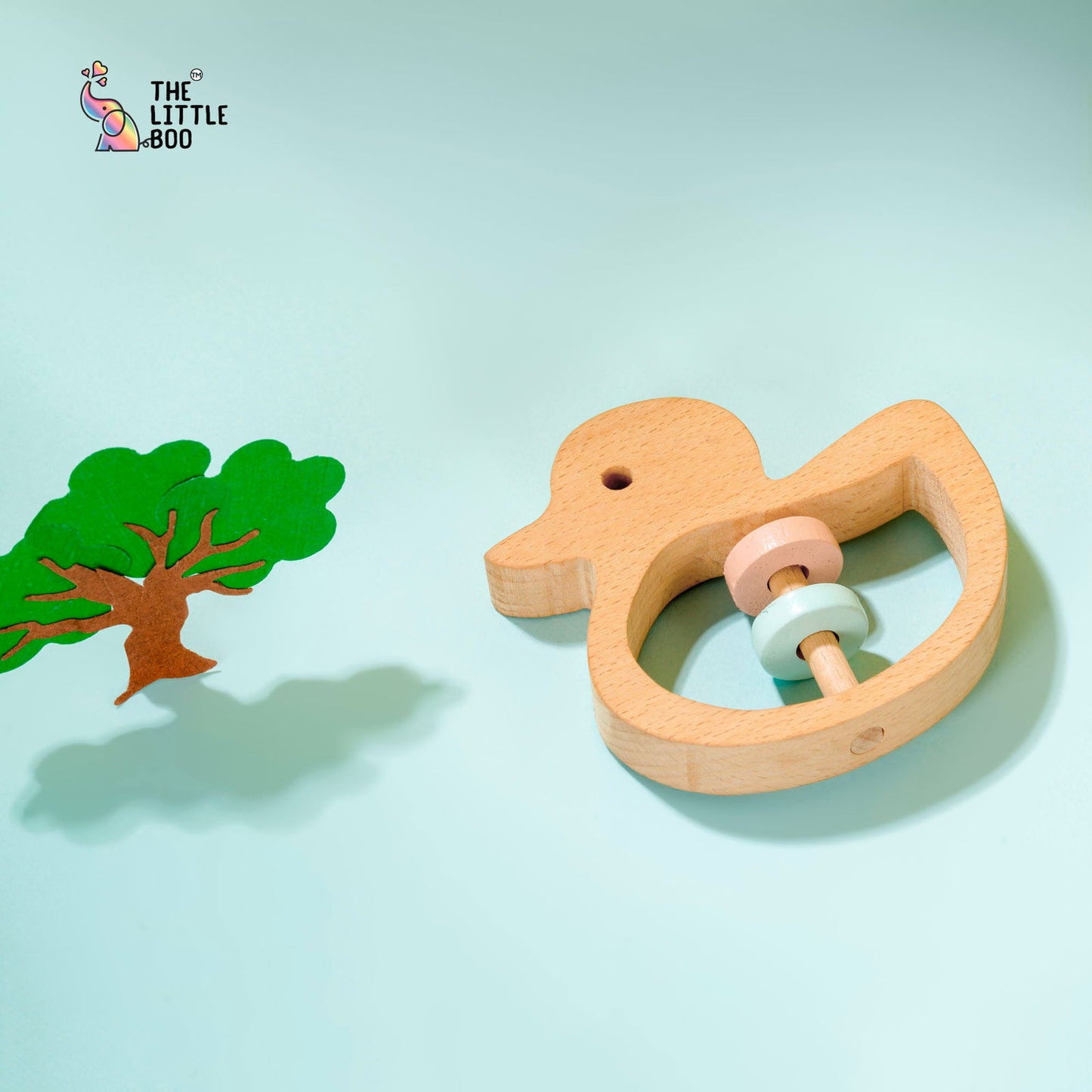 Wooden Duck Shaped Rattle - Tinycubs - 