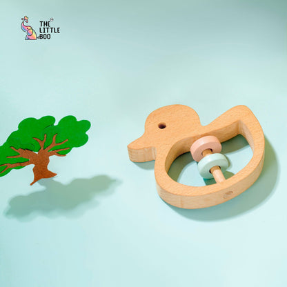 Wooden Duck Shaped Rattle - Tinycubs - 