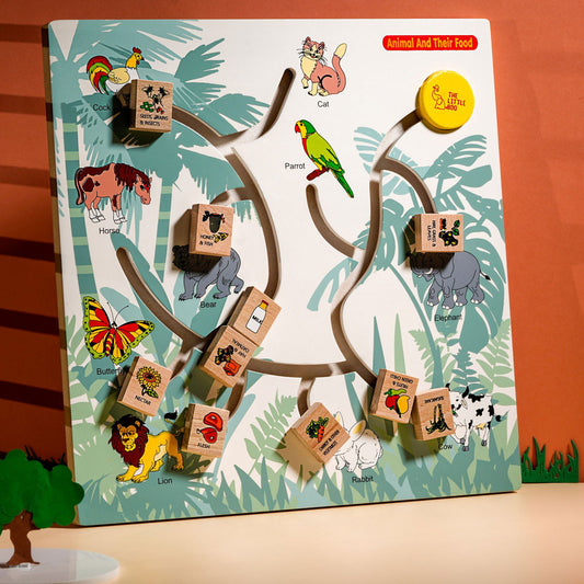 Wooden Maze Animal and Their Food - Tinycubs - 
