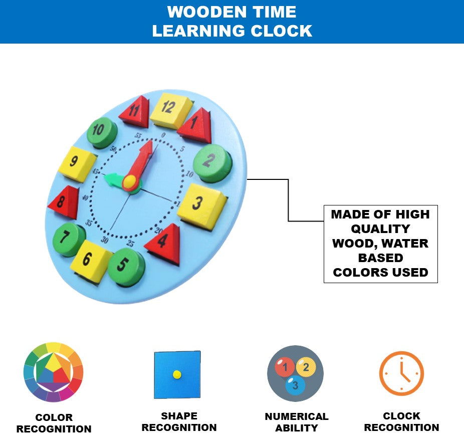 Wooden Picture Educational Board - Clock-Puzzle - Tinycubs - 